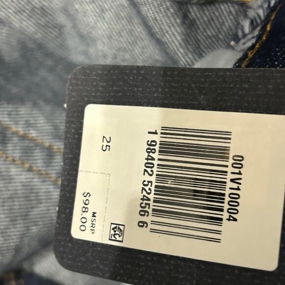 NEW Free People x Levi's XL Culotte Dark Blue Wash Shaded View Jeans Size 25 / 4 - Picture 11 of 12